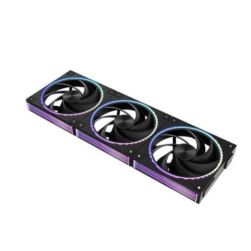 Zalman ZM-DF120 A3 házventilátor szett, 3 darabos, 120 mm, PWM, ARGB világítás, fekete - ZM-DF120-A3-BLACK