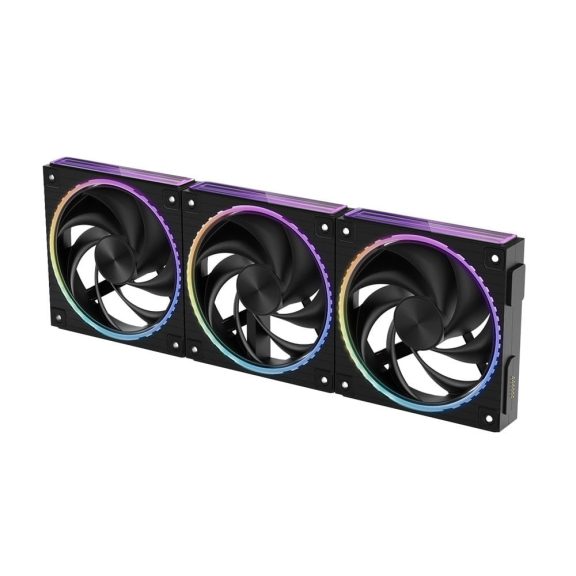 Zalman ZM-DF120 A3 házventilátor szett, 3 darabos, 120 mm, PWM, ARGB világítás, fekete - ZM-DF120-A3-BLACK