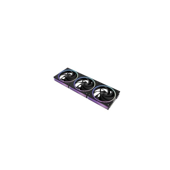 Zalman ZM-DF120 A3 házventilátor szett, 3 darabos, 120 mm, PWM, ARGB világítás, fekete - ZM-DF120-A3-BLACK