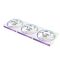 Zalman ZM-DF120 A3 házventilátor szett, 3 darabos, 120 mm, PWM, ARGB világítás, fehér - ZM-DF120-A3-WHITE
