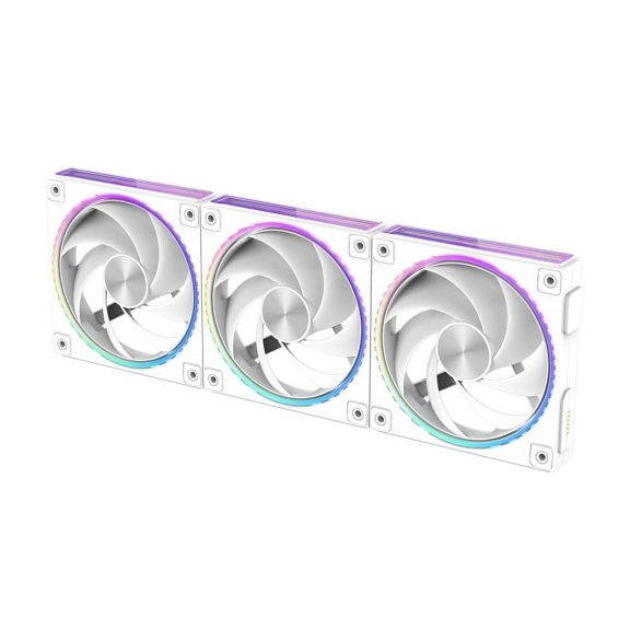 Zalman ZM-DF120 A3 házventilátor szett, 3 darabos, 120 mm, PWM, ARGB világítás, fehér - ZM-DF120-A3-WHITE
