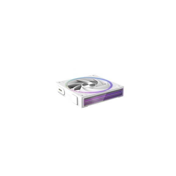 Zalman ZM-DF120 házventilátor, 120 mm, PWM, ARGB világítás, mágneses rögzítés, fehér - ZM-DF120-WHITE