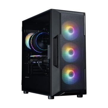  Zalman i3 NEO V2 ATX miditorony számítógépház, 4x ventilátor, edzett üveg, fekete