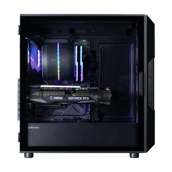 Zalman i3 NEO V2 ATX miditorony számítógépház, 4x ventilátor, edzett üveg, fekete