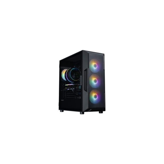 Zalman i3 NEO V2 ATX miditorony számítógépház, 4x ventilátor, edzett üveg, fekete
