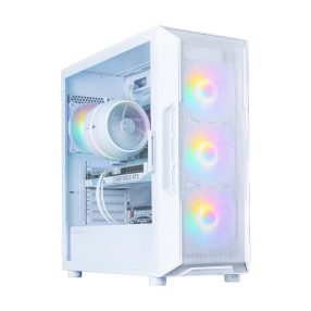   Zalman i3 NEO V2 ATX miditorony számítógépház, 4x ventilátor, edzett üveg, fehér
