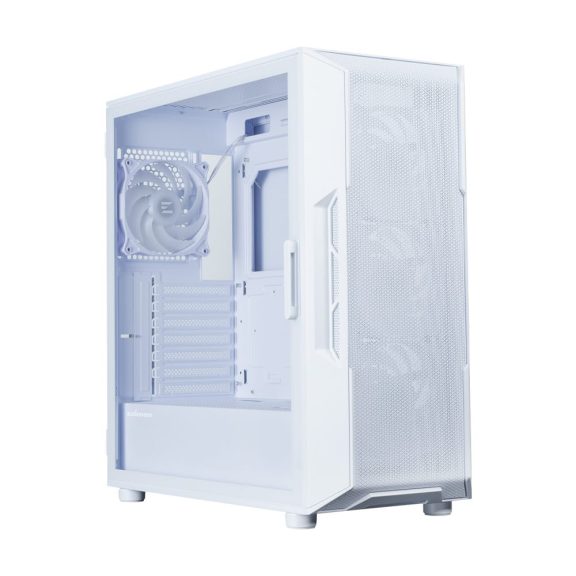Zalman i3 NEO V2 ATX miditorony számítógépház, 4x ventilátor, edzett üveg, fehér