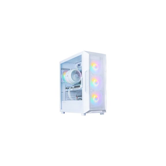 Zalman i3 NEO V2 ATX miditorony számítógépház, 4x ventilátor, edzett üveg, fehér