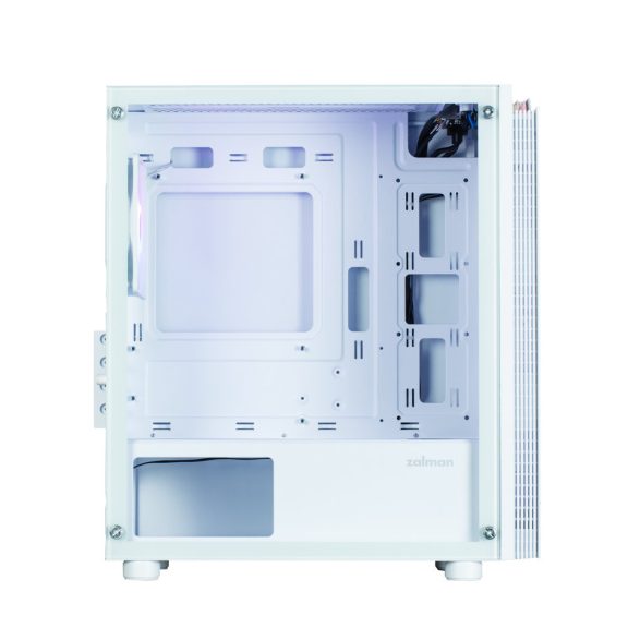 Zalman T4 Plus fehér microATX számítógépház RGB világítással és üveg oldallappal