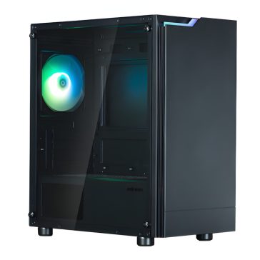 Zalman T4 Plus fekete microATX számítógépház RGB világítással és üveg oldallappal