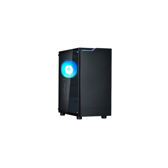 Zalman T4 Plus fekete microATX számítógépház RGB világítással és üveg oldallappal