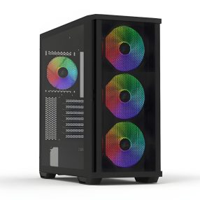 Zalman Z10 PLUS ARGB világítású számítógépház átlátszó oldallappal