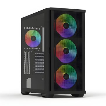 Zalman Z10 PLUS ARGB világítású számítógépház átlátszó oldallappal