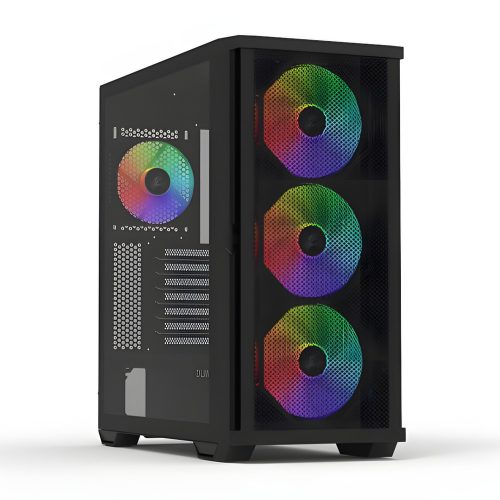 Zalman Z10 PLUS ARGB világítású számítógépház átlátszó oldallappal