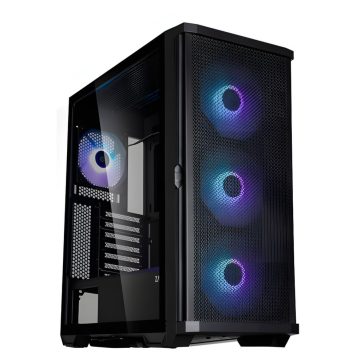 Zalman Z10 PLUS ARGB világítású számítógépház átlátszó oldallappal