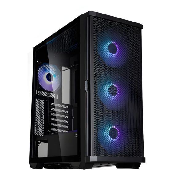 Zalman Z10 PLUS ARGB világítású számítógépház átlátszó oldallappal