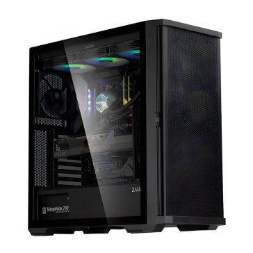 Zalman Z10 számítógépház edzett üveg oldallappal és előre szerelt ventilátorokkal