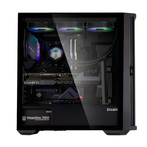 Zalman Z10 számítógépház edzett üveg oldallappal és előre szerelt ventilátorokkal