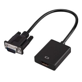 VGA apa - HDMI anya átalakító adapter 28cm, fekete