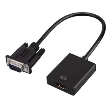 VGA apa - HDMI anya átalakító adapter 28cm, fekete