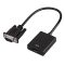 VGA apa - HDMI anya átalakító adapter 28cm, fekete