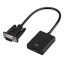 VGA apa - HDMI anya átalakító adapter 28cm, fekete