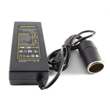   220V - 12V szivargyújtó átalakító, otthoni használatra 120W 