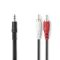 Nedis sztereó audio kábel 3.5mm jack apa - 2x RCA apa 10m, fekete
