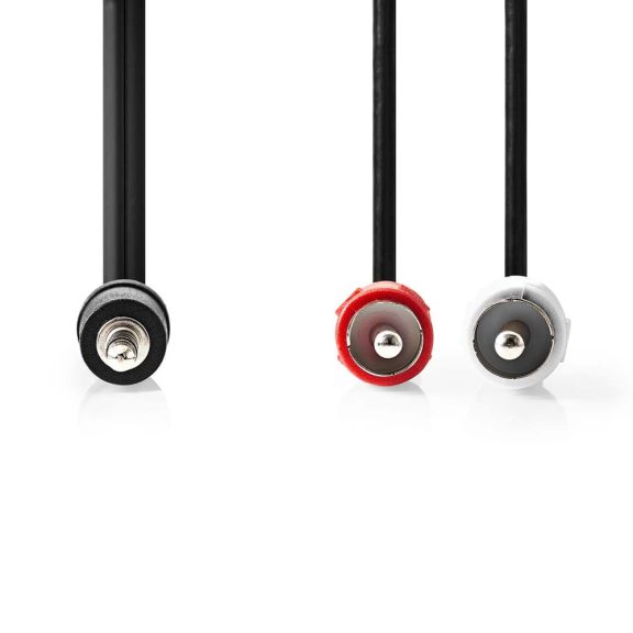Nedis sztereó audio kábel 3.5mm jack apa - 2x RCA apa 10m, fekete