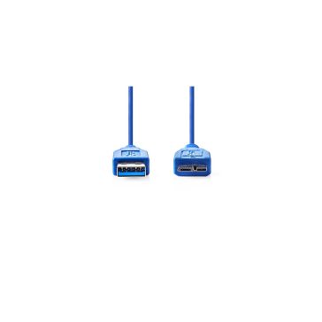 Nedis USB 3.2 Gen1 A–Micro USB kábel 2m, kék