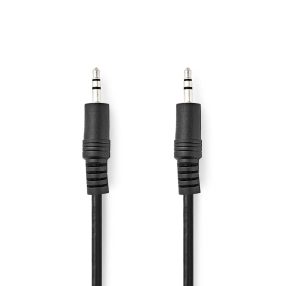Nedis sztereó audio kábel 3.5mm jack apa - jack apa 0.5m, fekete