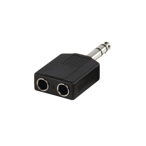 Sztereó audió adapter 1x6.3mm jack dugó - 2x6.3mm jack aljzat