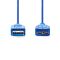 Nedis USB 3.2 Gen1 A–Micro USB kábel 0.5m, kék