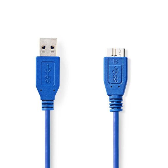 Nedis USB 3.2 Gen1 A–Micro USB kábel 0.5m, kék