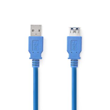 Nedis USB 3.2 Gen 1 hosszabbító kábel 3m, USB-A apa - USB-A anya, kék