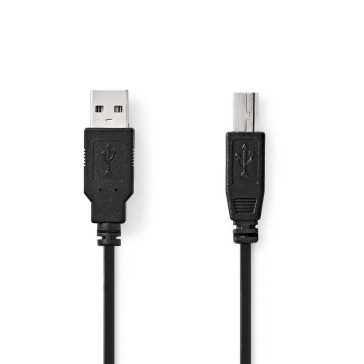 Nedis USB 2.0 A-B kábel 2m, fekete