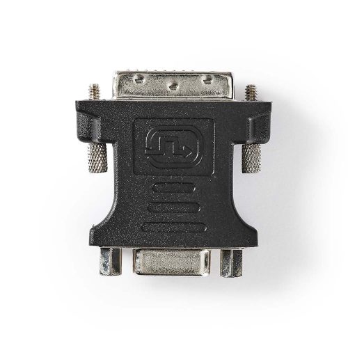 Nedis CCGB32902BK DVI–VGA adapter – DVI-I 24+5 apa – VGA anya, nikkel bevonat, fekete