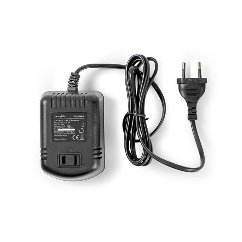 Nedis 230V AC → 110V AC feszültség átalakító, 75 VA kimeneti teljesítménnyel, USA aljzattal