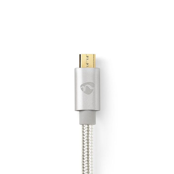 Nedis Fabritallic USB-A - Micro USB kábel 2m, aranyozott csatlakozó, fonott alumínium kivitel