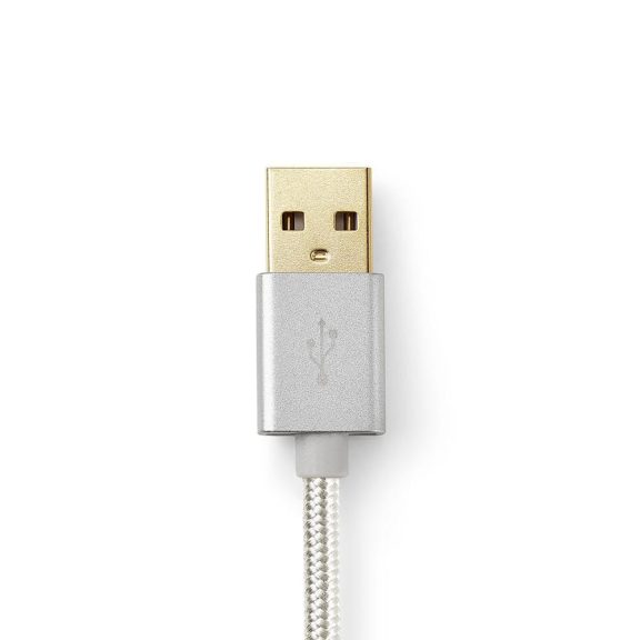 Nedis Fabritallic USB-A - Micro USB kábel 2m, aranyozott csatlakozó, fonott alumínium kivitel