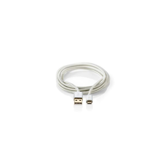 Nedis Fabritallic USB-A - Micro USB kábel 2m, aranyozott csatlakozó, fonott alumínium kivitel