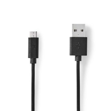 Nedis USB 2.0 A–Micro-B kábel 1m, fekete