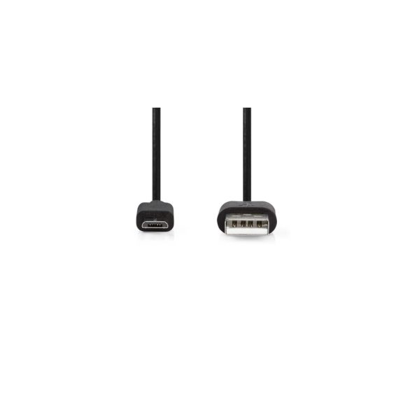 Nedis USB 2.0 A–Micro-B kábel 1m, fekete