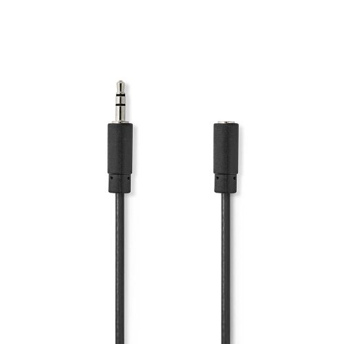 Nedis sztereó audio hosszabbító kábel 3.5mm jack apa - jack anya 5m, fekete