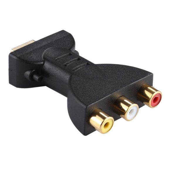 HDMI - 3xRCA átalakító, fekete