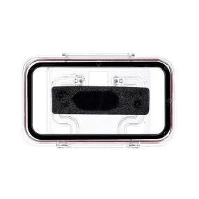   Átlátszó, vízálló telefon tok, falra rögzíthető, fekete