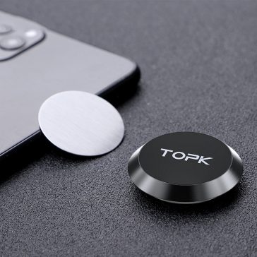   Topk D21 mágneses tartó, univerzális, 4 mágnes, ragasztható, fekete