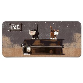 Mintás, nagyméretű egérpad 800x300x3mm, Three Cats