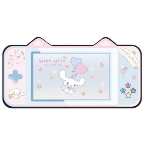 Macskafüles egérpad 800x400x3mm, Happy Kitti White