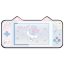 Macskafüles egérpad 800x400x3mm, Happy Kitti White